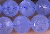 CAQ887 15.5 inches 8mm faceted round natural aquamarine beads