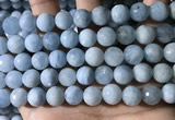 CAQ903 15.5 inches 10mm faceted round aquamarine beads