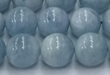 CAQ907 15.5 inches 8mm round aquamarine gemstone beads