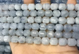 CAQ916 15.5 inches 8*10mm tube aquamarine gemstone beads