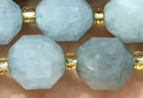 CAQ930 15 inches 9*10mm faceted aquamarine beads wholesale