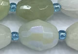 CAQ963 15 inches 9*11mm - 13*18mm faceted nuggets AB-color aquamarine beads