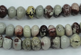 CAR11 15.5 inches 5*8mm rondelle artistic jasper beads wholesale