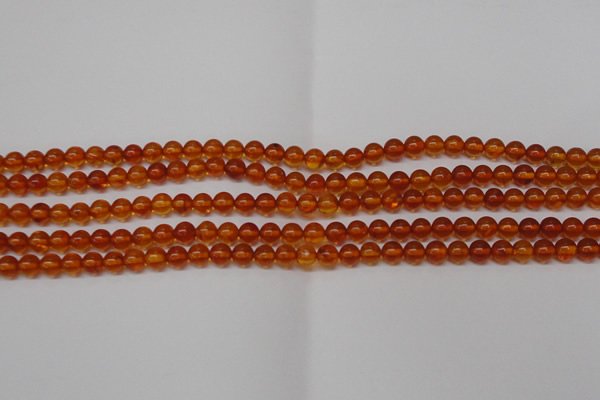 CAR111 15.5 inches 4mm round natural amber beads