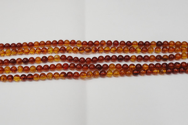 CAR112 15.5 inches 5mm round natural amber beads