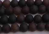 CAR209 15.5 inches 8mm - 9mm round matte natural amber beads