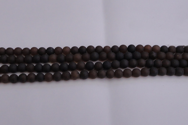 CAR209 15.5 inches 8mm - 9mm round matte natural amber beads