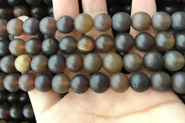 CAR221 15.5 inches 11mm round natural amber beads wholesale