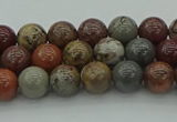 CAR350 15.5 inches 4mm round red artistic jasper beads wholesale