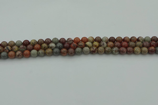 CAR350 15.5 inches 4mm round red artistic jasper beads wholesale