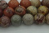 CAR352 15.5 inches 8mm round red artistic jasper beads wholesale