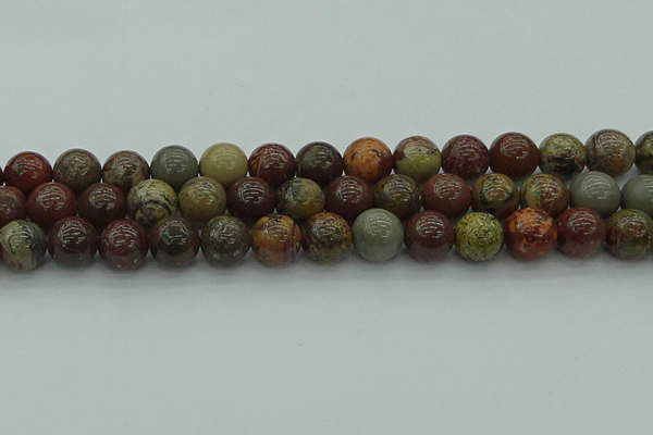 CAR354 15.5 inches 12mm round red artistic jasper beads wholesale