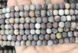 CAR371 15.5 inches 6mm round matte artistic jasper beads wholesale