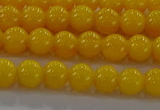 CAR401 15.5 inches 6mm round synthetic amber beads wholesale