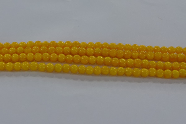 CAR401 15.5 inches 6mm round synthetic amber beads wholesale