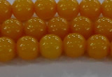 CAR402 15.5 inches 8mm round synthetic amber beads wholesale