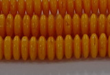 CAR409 15.5 inches 3*8mm rondelle synthetic amber beads wholesale