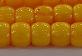 CAR412 15.5 inches 9*11mm drum synthetic amber beads wholesale