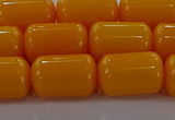 CAR414 15.5 inches 10*15mm tube synthetic amber beads wholesale