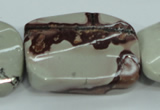 CAR48 15.5 inches 30*40mm twisted rectangle artistic jasper beads