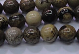 CAR50 15.5 inches 4mm round yellow artistic jasper beads