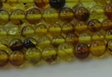 CAR500 15.5 inches 4mm - 5mm round natural amber beads wholesale