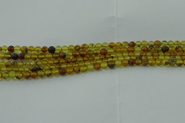 CAR500 15.5 inches 4mm - 5mm round natural amber beads wholesale