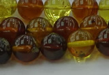 CAR503 15.5 inches 9mm - 10mm round natural amber beads wholesale