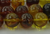 CAR505 15.5 inches 12mm - 13mm round natural amber beads wholesale