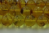 CAR523 15.5 inches 8mm - 9mm round natural amber beads wholesale