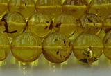 CAR524 15.5 inches 9mm - 10mm round natural amber beads wholesale