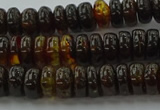 CAR533 15.5 inches 4*10mm rondelle natural amber beads wholesale