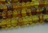 CAR537 15.5 inches 4*6mm rondelle natural amber beads wholesale