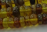 CAR539 15.5 inches 6*10mm rondelle natural amber beads wholesale