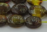 CAR547 15.5 inches 10*12mm - 11*14mm oval natural amber beads