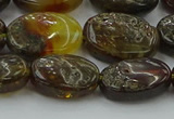 CAR548 15.5 inches 12*15mm - 13*17mm oval natural amber beads