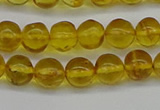 CAR551 15.5 inches 6mm - 7mm round natural amber beads wholesale