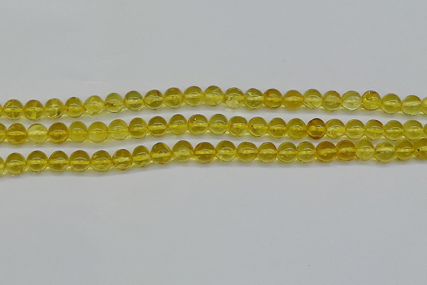 CAR555 15.5 inches 4mm - 5mm round natural amber beads wholesale