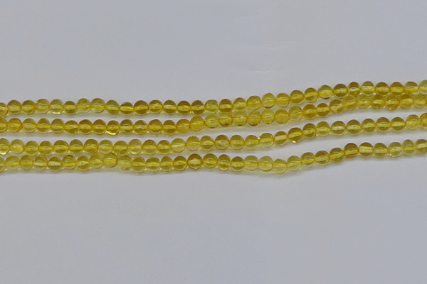 CAR558 15.5 inches 4mm - 4.5mm round natural amber beads wholesale