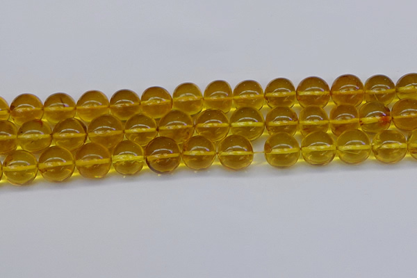 CAR566 15.5 inches 13mm - 14mm round natural amber beads wholesale