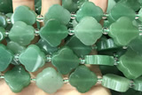 CARV04 15 inches 17mm – 18mm carved flower green aventurine beads