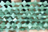 CARV23 15 inches 8mm carved flower dalmatian green aventurine beads