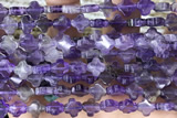 CARV31 15 inches 8mm carved flower amethyst gemstone beads