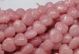 CAS14 15.5 inches 8*8mm heart pink angel skin gemstone beads