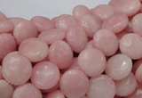 CAS15 15.5 inches 10mm flat round pink angel skin gemstone beads