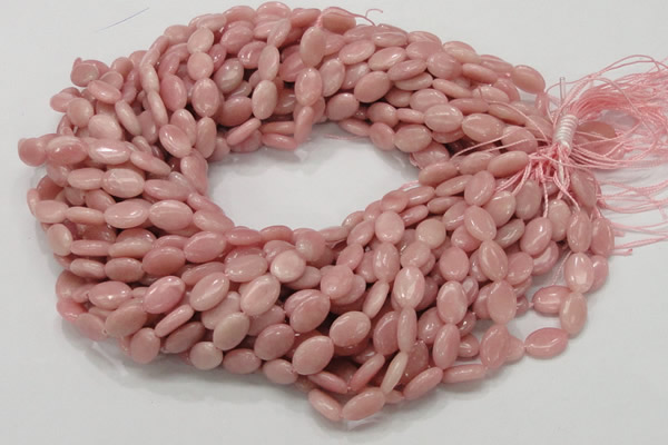 CAS19 15.5 inches 8*12mm oval pink angel skin gemstone beads