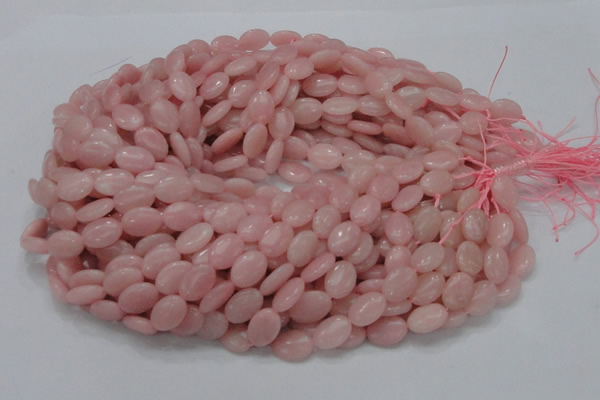 CAS20 15.5 inches 10*14mm oval pink angel skin gemstone beads