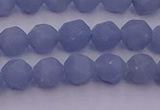 CAS210 15.5 inches 6mm faceted nuggets blue angel skin gemstone beads