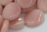 CAS28 15.5 inches 18*25mm twisted oval pink angel skin gemstone beads