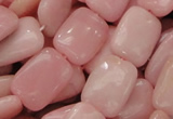 CAS29 15.5 inches 13*18mm rectangle pink angel skin gemstone beads